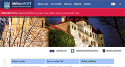 Desktop Screenshot of mesto-most.cz